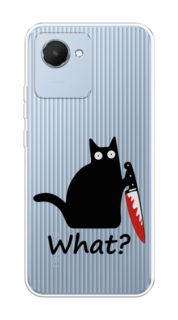 Чехол на Realme C30 "Котик с ножом" Case Place