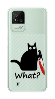 Чехол на Realme Narzo 50i Котик с ножом Case Place