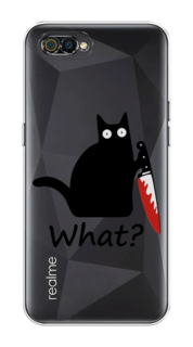 Чехол на Realme C2 "Котик с ножом" Case Place