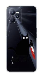 Чехол на Realme C35 "Котик с ножом" Case Place