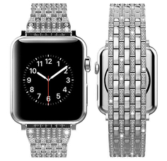 Ремешок Unknown для Apple Watch 38mm Diamond серебристый