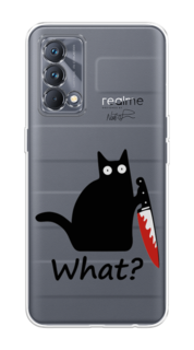Чехол на Realme GT Master Edition "Котик с ножом" Case Place