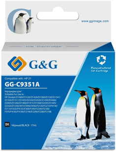 Картридж для струйного принтера G&G (GG-C9351A) черный, совместимый