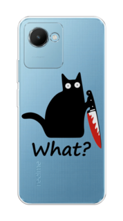 Чехол на Realme C30S 4G "Котик с ножом" Case Place