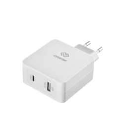 Сетевое зарядное устройство Digma DGPD-45W-WG, USB-C + USB-A, 3A, белый