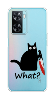 Чехол на Oppo A57 4G "Котик с ножом" Case Place