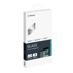 Защитное стекло 3D Deppa Full Glue для Huawei Y5 (2019) 0.3 мм черная рамка 62580
