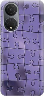 Силиконовый чехол на Honor X7 "Фиолетовый пазл" Gosso Cases