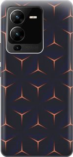 Силиконовый чехол на Vivo V25 Pro 5G с эффектом блеска "Темные пирамиды" Gosso Cases