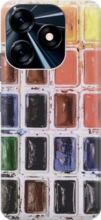 Силиконовый чехол на Tecno Spark 10 "Палитра красок" Gosso Cases