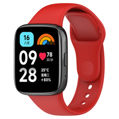 Силиконовый ремешок для Redmi Watch 3 Lite, Redmi Watch 3 Active, красный Xiaomi