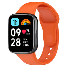Силиконовый ремешок для Redmi Watch 3 Lite, Redmi Watch 3 Active, оранжевый Xiaomi