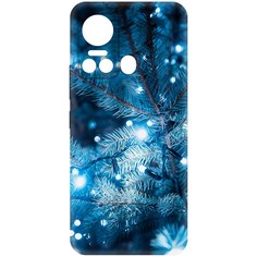 Чехол-накладка Krutoff Soft Case Гирлянда для ITEL Vision 5 черный