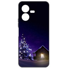 Чехол-накладка Софт Зимний домик для Vivo Y22 Krutoff