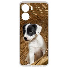 Чехол-накладка Кейс Щенок в корзине для Vivo Y16 Krutoff