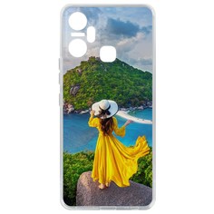Чехол-накладка Кейс Платье летнее женское для Infinix Smart 6 Plus Krutoff