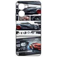 Чехол-накладка Krutoff Soft Case Гаражный постер для Realme C33 2023 черный