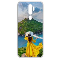 Чехол-накладка Krutoff Clear Case Платье летнее женское для Oppo A9 (2020)