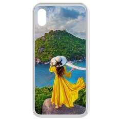 Чехол-накладка Krutoff Clear Case Платье летнее женское для iPhone XR