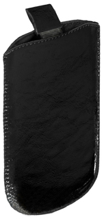 Чехол-пенал с язычком для Samsung D880 черный лак No Brand