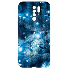 Чехол-накладка Krutoff Софт Кейс Гирлянда для Xiaomi Redmi 9 черный