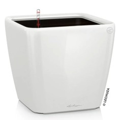 Кашпо с автополивом Lechuza quadro ls 43см белое