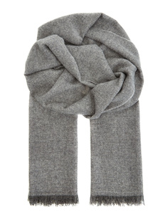 Шарф из мягкой кашемировой пряжи с бахромой Bertolo Cashmere