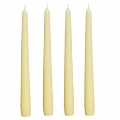 Свеча античная Kukina Raffinata слоновая кость 2,2x25,5 см 4 шт