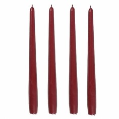 Свеча античная Kukina Raffinata бордо 2,2x25,5 см 4 шт