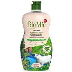 Гипоаллергенное эко средство для мытья посуды, овощей и фруктов BioMio BIO-CARE Концентрат, МЯТА, 450 мл