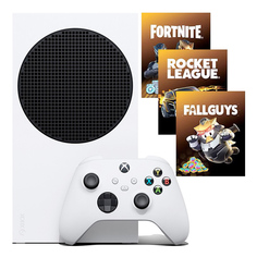 Игровая приставка Microsoft Xbox Series S 512Gb + 3 игры Fortnite + Rocket League + Fallguys