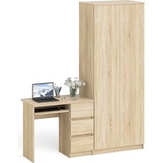 Комплект СВК Мори Стол компьютерный МС-6 правый + Шкаф МШ800.1, цвет дуб сонома