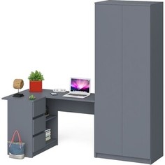 Комплект СВК Мори Стол компьютерный МС-16 левый + Шкаф МШ800.1, цвет графит