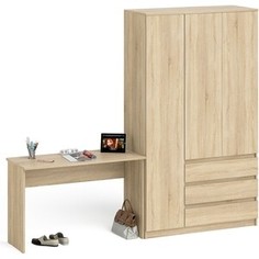 Комплект СВК Мори Стол письменный МСП1200.1 + Шкаф МШ1200.1, цвет дуб сонома