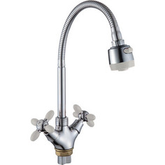 Смеситель для кухни Ammore A5383-3T хром/белый