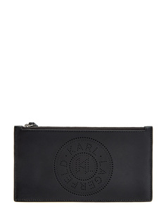 Кожаный кошелек K/Circle на молнии с перфорацией Karl Lagerfeld