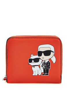 Кошелек из телячьей кожи с декором K/Ikonik Choupette Karl Lagerfeld