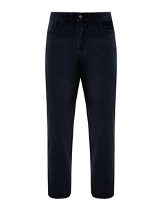 Вельветовые брюки в стиле casual с нашивкой из кожи Canali