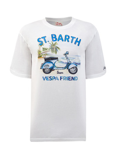 Хлопковая футболка с принтом St. Barth Vespa Friend