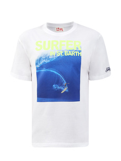 Футболка из дышащего хлопка джерси с принтом Surfer MC2 Saint Barth