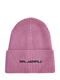 Теплая шапка из коллекции K/Essential с вышивкой на отвороте Karl Lagerfeld