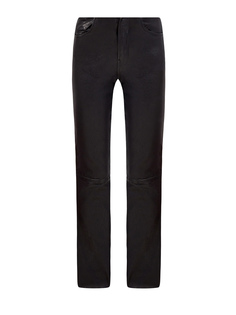 Кожаные брюки облегающего кроя с фактурным логотипом Diesel