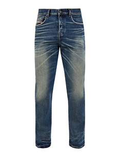Прямые джинсы D-Viker с потертостями и застежкой на пуговицы Diesel