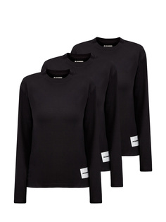 Комплект лонгсливов из хлопка с контрастной нашивкой Jil Sander