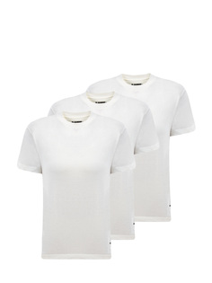 Комплект базовых футболок из хлопкового джерси с нашивкой Jil Sander