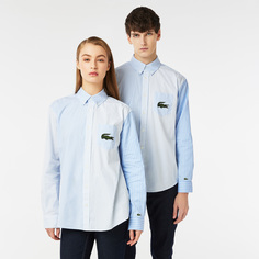 Хлопковая рубашка Lacoste Unisex в полоску