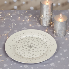 Тарелка Silver Snowflake Cozy Home