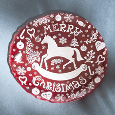 Тарелка Christmas horse Cozy Home