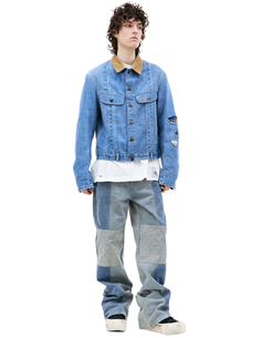 Комбинированная куртка из винтажного денима Greg Lauren