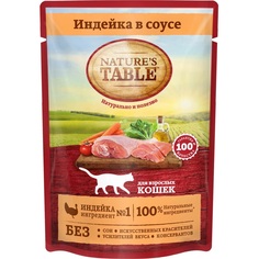 Корм для кошек Natures Tablе Индейка в соусе 85 г